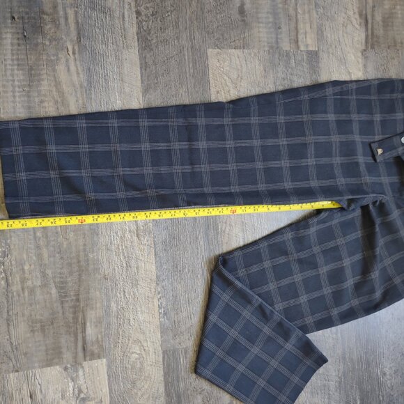 Pants Blue-Black with square pattern lines size 10 by Sharagano - Picture 6 of 8